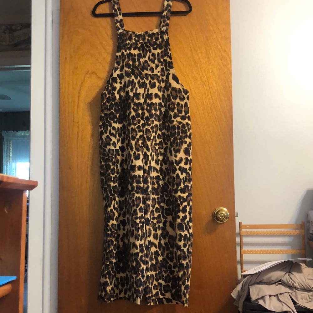 Cheetah print overalls!
